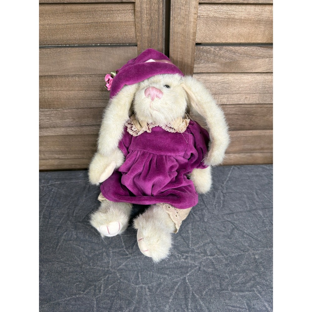 Boyds Bears Plush Rabbit Cosette D. Lapine Purple Velvet Dress Archive NEW